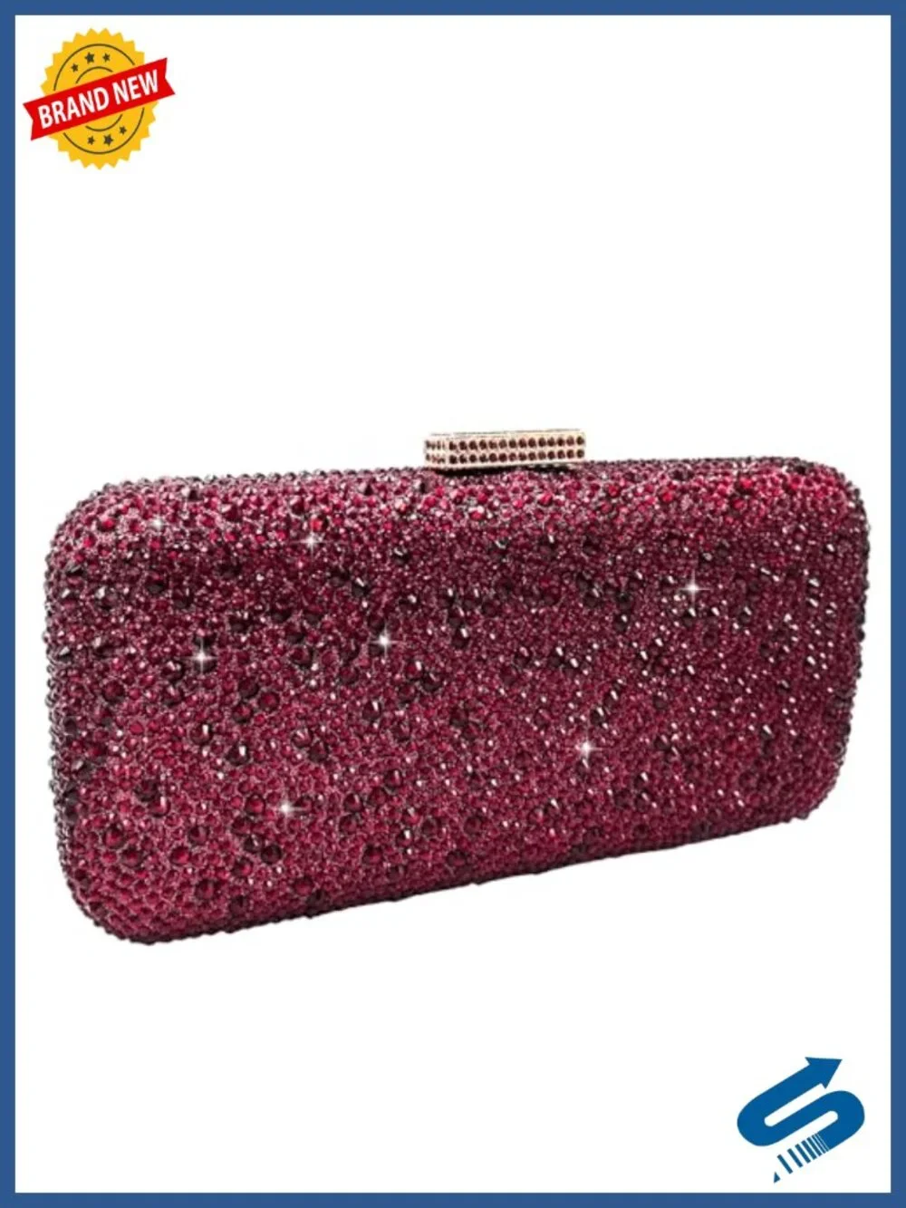 Mini Bling Crystal Clutch Purse for Women, Formal Evening Handbag, Rhinestone
